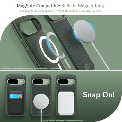 Image of TUDIA MergeGrip [Magsafe Compatible] for Pixel 9 & 9 Pro Case - Pine Green