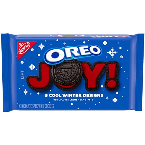 OREO Red Creme Chocolate Sandwich Cookies, Limited Edition, Holiday Cookies, 1.25 lb
