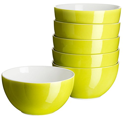 Domestic by Mäser, Serie Desmayo, tazón de Cereales 14 cm y en Color Verde en el Conjunto de 6, para Cualquier ocasión con Equipado!