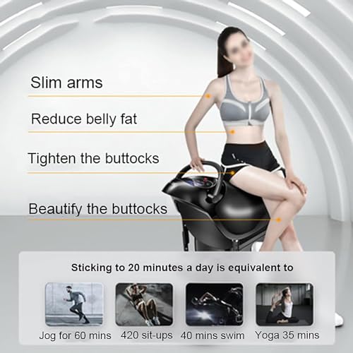 Máquina abdominal eléctrica, máquina de equitación indoor, entrenador para glúteos y abdomen, dispositivo de fitness con vibración y pantalla LCD miniatura 6