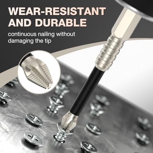 Image of MagFixer High-Magnetic Screwdriver Drill Bit Set, 2025 New k5 Impact Resistant Non Slip Bit, Anti Slip Screwdriver Bits for Dry Wall, Sheetrock (6pc)