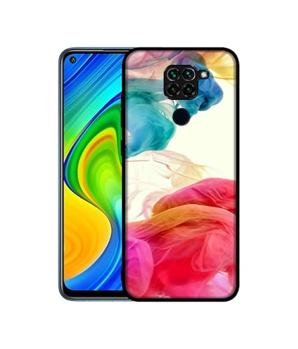 Image of Colored Smoke Design Premium 2D Printed Metal Back Case Cover for Mi Redmi Note 9 4G