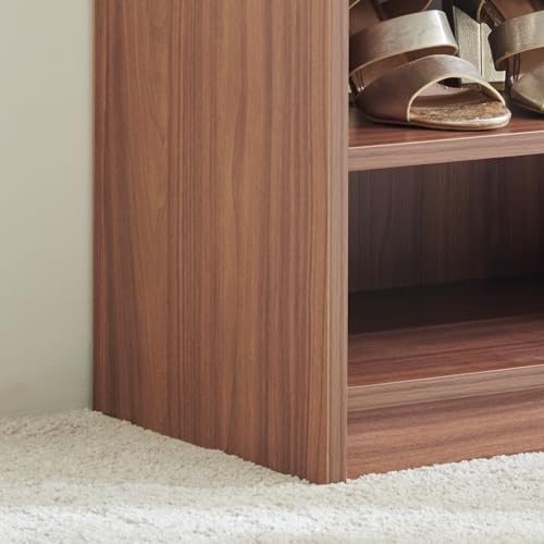 Image of Home Centre | Helios Alton Merida 12 Pairs Shoe Rack | Engineered Wood | Walnut | 1 Year Warranty