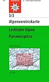  Lechtaler Alpen - Parseierspitze: Topographische Karte 1:25000 (Alpenvereinskarten)