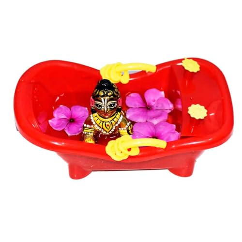 Image of Laddu Gopal Ji Bath Tub | Kanha Ji Swimming Pool |Thakur ji Bath tub for Bathing Purpose Pack of 1 Size (0to3) Number Plastic