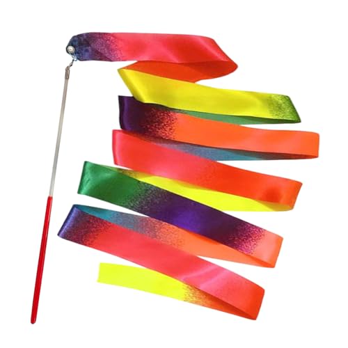 Ribbon Dancer Wand, Gradient Color Supplies, Kids with Training Style Design, Supply for Music Classes, Preschoolers Playroom Accessory, Stylish Gift for Home School Club Birthday Party Performances