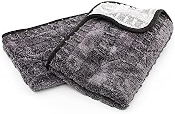 The Rag Company,Das Gauntlet Trockentuch (2er-Pack) 70/30 Mischgewebe koreanische Mikrofaser, entworfen, um Fahrzeuge schneller, 38.1x61 cm, eisgrau + grau