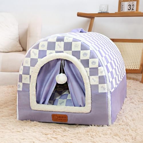 ペットベッド 犬用ベッド 猫用ベッド ペット用ベッド 防寒 犬 ベッド 冬用 ふわふわ 暖かい ドーム型 猫 ハウス 冬用 洗える 犬ハウス 可愛い キャットベッド 室内 猫 ベッド 犬 ベッド ペットクッション付き ペット用品