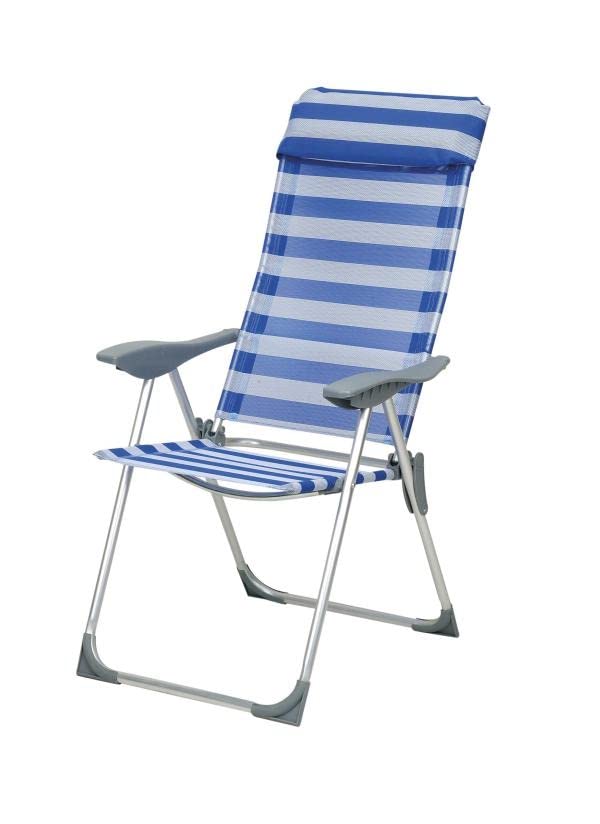 Fauteuil Safari Alto plastique multicolore avec positions réglables camping