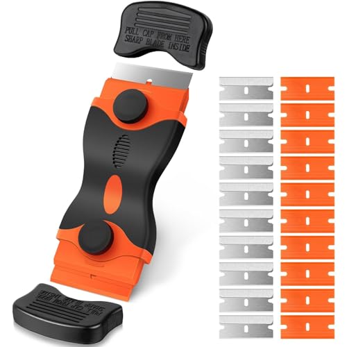 Zaptec Razor Blade Scraper Tool Multipurpose for Cleaning & Removing Paint, Glue, Labels, Sticker, Adhesive (10 Pcs Plastic Blades & 10 Pcs Metal Blades) (B0D7CB65Q2) Amazon Price History, Amazon Price Tracker