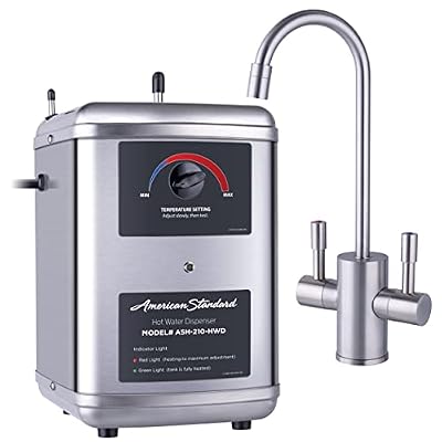 American Standard ASH-210 Hot Water Dispenser, Includes Brushed Nickel Dual Handle Faucet 1300 Watts, 110v