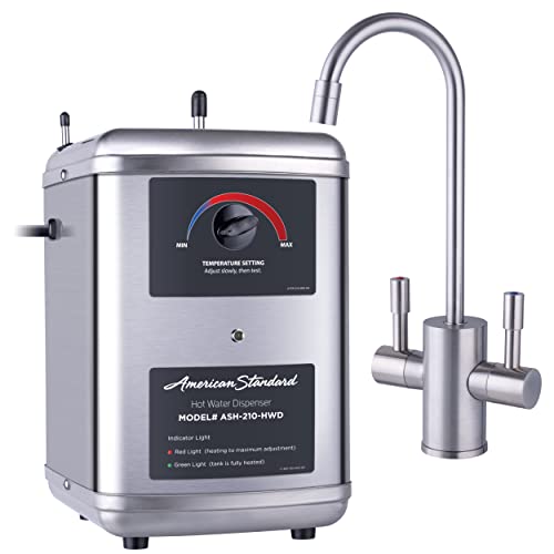 Image of American Standard ASH-210 Hot Water Dispenser, Includes Brushed Nickel Dual Handle Faucet 1300 Watts, 110v