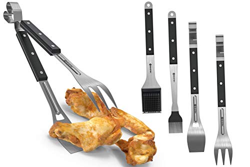 Shanik Barbecue Grilling Set - Stainless Steel Grill Tool Set with Spatula, Tongs