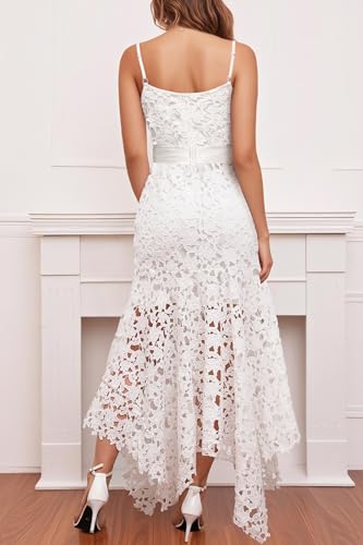 VERWIN Sleeveless V Neck Women's Hollow Strap Floor-Length Lace-Up Asymmetrical Women's Party Evening Sexy Maxi Dress3