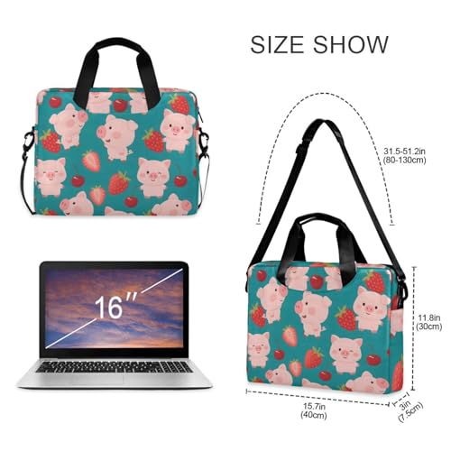 Funda para portátil con asas y correa 13-15.6 pulg miniatura 5