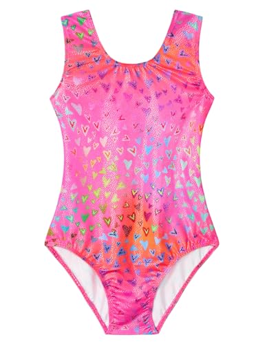 Image of Domusgo Toddler Leotard Gymnastics Long Sleeve, Sparkly Tumbling Dance Leotards for Baby Girls Kids Teens 2-14 Years