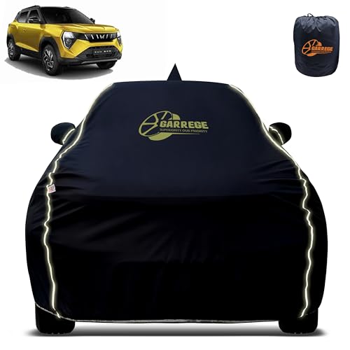 Image of Reflector Waterproof Car Cover for Xuv 3Xo with Mirror & Antenna Pocket | All Weather Protection | Washable Fabric | Black Color