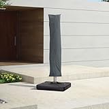 PURPLE LEAF Umbrella Cover Outdoor Patio Cantilever Offset Umbrella Cover with Zipper,UV Resistant and Rod, S Size Grey