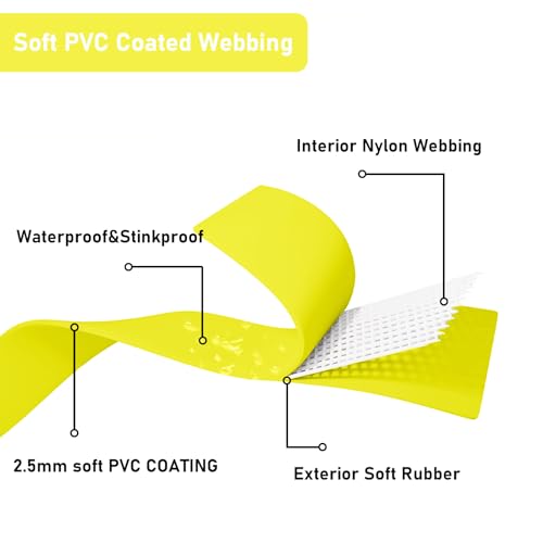 ZALER Coleira Longa à Prova D'água para Cães de 1,8m, 3m, 4,6m, 6m, 9m, 15,2m, Preto, Amarelo, Roxo
