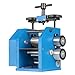3-In-1 Jewelry Rolling Mill Machine, Gold Making Tool Press For Sheet Square Wire&Semicircle, Jewelry Diy Tool For Pressing Gold Silver Copper Aluminum 0.001-0.26in Adjustable Thickness(Blue)