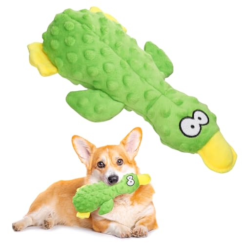 Halinuia Giocattolo Peluche Interattivo da Masticare per Cani di Piccola e Media Taglia (Verde)