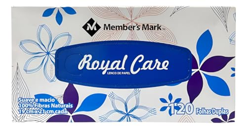 Lenço De Papel Macio Suave Descartável Grande Caixa 120 Unid Memb...