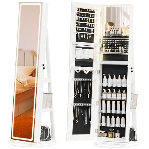 TJYGO LED Mirror Jewelry Cabinet Cover