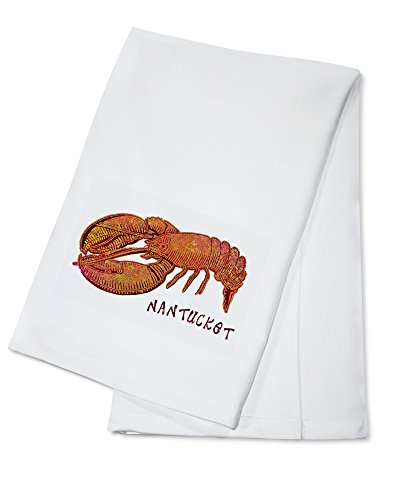 Nantucket, Massachusetts, Lobster (100% Cotton Kitchen Towel)