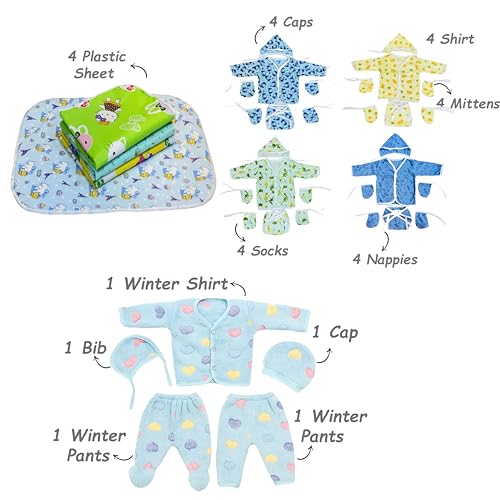 Image of Infantbond Baby Clothing Combo | 66 in 1 New Born Baby Complete Combo (0-6 Months)