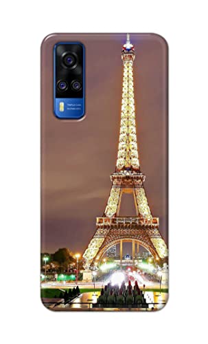 Image of PRINTFIDAA Lovers Famous Place Eiffel Tower in Paris Printed Designer Hard Case for Vivo Y31 Back Cover -(e) RPM1009