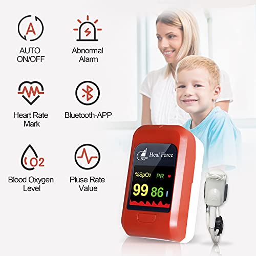 pediatric pulse oximeter fingertip Bluetooth OX Heart Rate Monitors