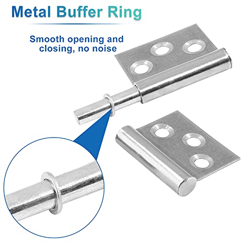 Bonsicoky 4Pcs 3 Inch Lift Off Hinges, 304 Stainless Steel Detachable Hinges, Detachable Door Hinge For Window Cabinet Door #TOP2