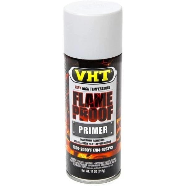 VHT Rivestimento FLAMEPROOF, Vernice Resistente al Calore 1093°C, Finitura Opaca Bianco Primer, 312 gr.