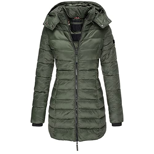 Chaqueta De AlgodóN CáLida para Mujer Nueva De Invierno, Chaqueta Acolchada Y Ajustada De Longitud...