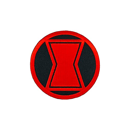 Black Widow Uniform Logo Patch - Iron On/Sew On Embroidered - Super Hero Costume Accessory Applique, 2.87" #TOP9