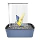 KUWUNG Vogeldusche Wellensittich, Vogel Badewanne, Vogelduschkabine automatische Vogelbadewanne - Automatischer, Betriebene Lovebirds Bath Fountain Pet Cage Accessoires Für Innenbad
