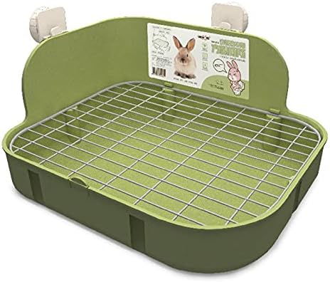 arenero gatos Caja de basura de conejo grande con almohadillas de bonificación,cajón,caja de inodoro en esquina y bandeja masculina más grande para conejillos de indias adultos,chinchilla,hurón,galesa