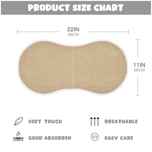 Muslin Burp Cloth for Baby 1PC Burlap Solid Color Natural Super Absorbent Burping Cloths, Bibs for Newborn Boys Girls4
