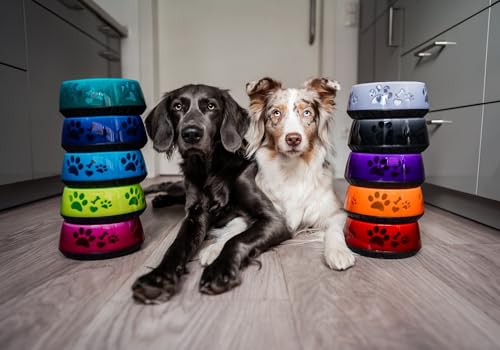 Hundenapf für Kleine und Große Hunde - Futternapf/Trinknapf S/M/L Rutschfest (M 1010ml für Mittlere Hunde, Schwarz)