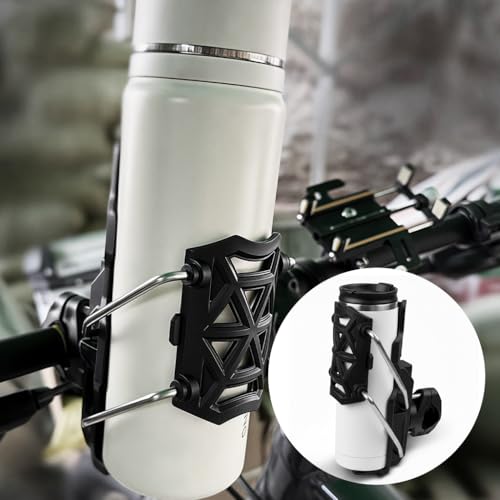 Image of STHIRA Motorcycle Bottle Holder,Riding Water Bottle Holder, Adaptive Folding Bottle Holder for Bike, Durable Nylon Material, 360 Rotatable Angle Design, Motorcycle Bike Accessory