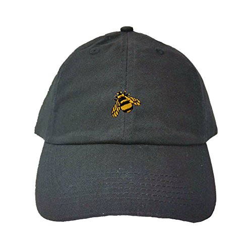 Go All Out Adjustable Black Adult Bumble Bee Embroidered Dad Hat