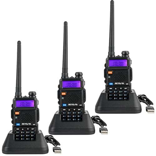 Talkie walkie longue portée double bande Retevis RT5R 128 canaux radio portable