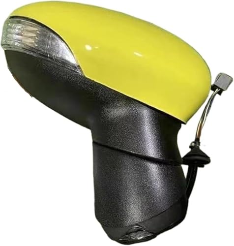 Rétroviseur Ford Fiesta 2009-2015 extérieur droit avec coque jaune vif pour citadine
