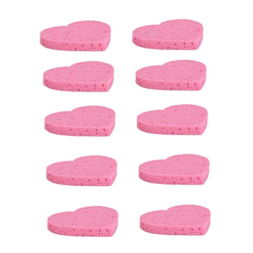 Ipetboom 30Pcs Heart Shape Facial Sponges Makeup Removal and Exfoliation for Women Soft Pulp Pads for Deep Cleaning and Pore Care present for Friends and Family