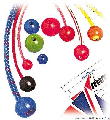 Boule stopper nylon trou Ø 8 mm Osculati blanc évite le blocage des poulies