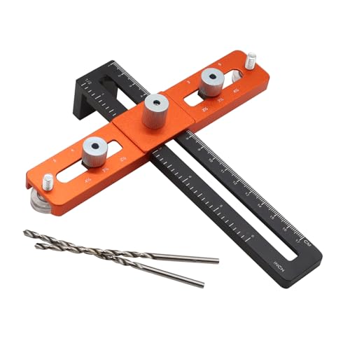 Ctokanvi 2 1/2 "-5" Adjustable Cabinet Hardware Doweling Jig Punching Locator Compatible with Drawer Handles Door Handles and Drilling Positioning of Various Cabinets Attached Drill Bit - Image 3