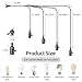 Vintage Plug-in Pendant Light Kit with 1-to-4 Hanging E26/E27 Sockets, Industrial Hanging Light with Individual Rotary Switches, Easy DIY Lighting for Living Room, Patio and Plant Corners, Black