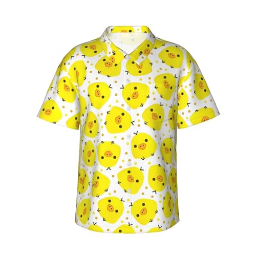 Chemise hawaïenne poulet jaune pour revivre l'esprit des vacances décontractées