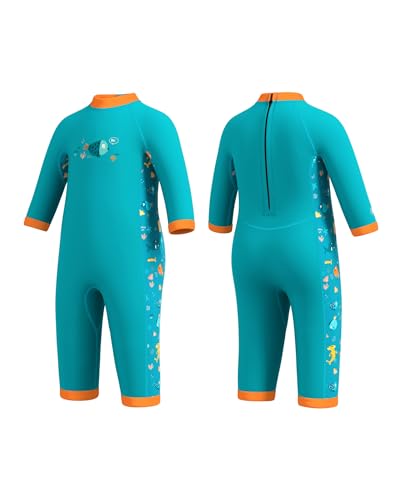 Jsnorklet Baby Swimsuit for Boys, Toddler Wetsuit Infants Warm Neoprene Full Body One Piece Bathing Swimming Suit