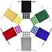 Chinese Checkers Marbles, Solid Replacement Game Marbles, Set of 72, 12 of Each Color, with 6 Small Velvet Drawstring Pouches and 1 Large Velvet Drawstring Pouch